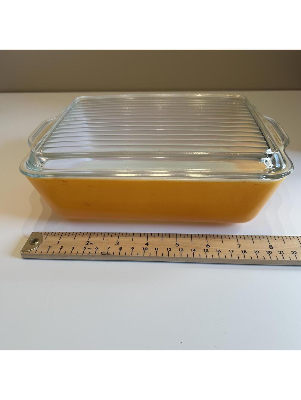 Vintage Orange Pyrex Refrigerator Dish 0503 & Lid 1.5 Quart